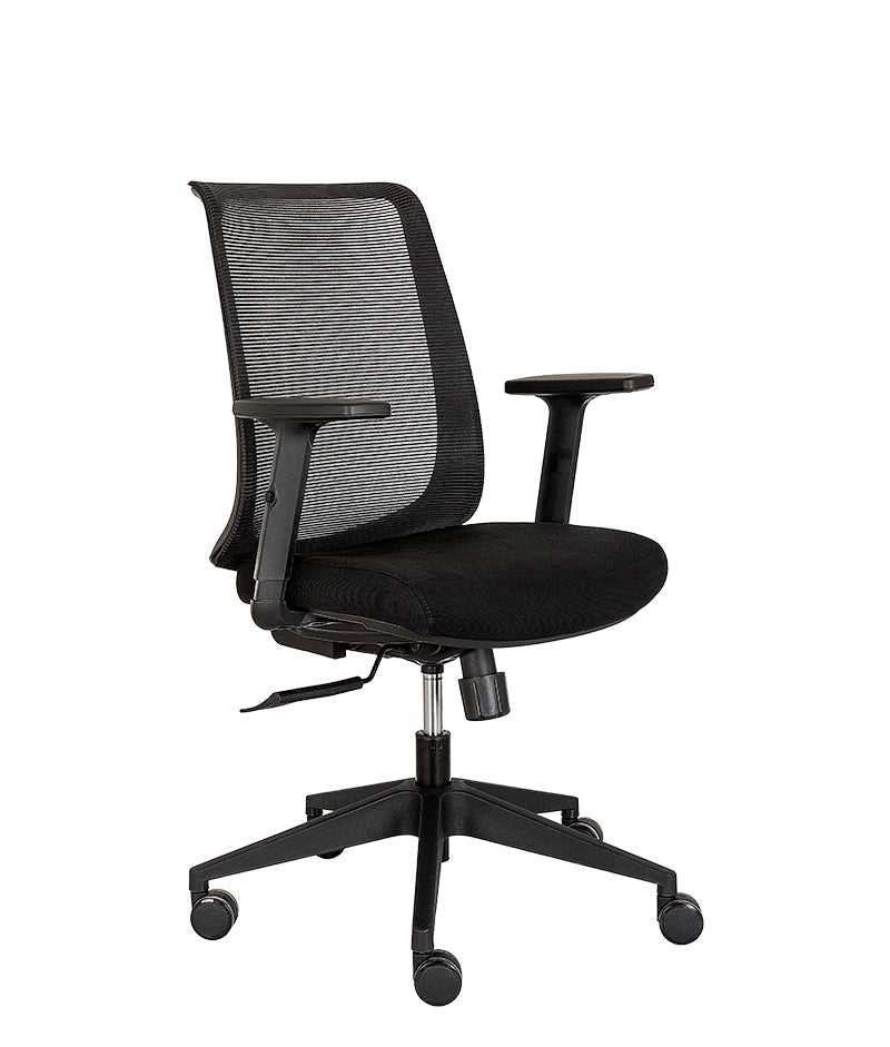 Silla operativa AB-20 con respaldo de malla, vista adicional