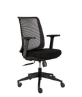 Silla operativa AB-20 con respaldo de malla, vista adicional