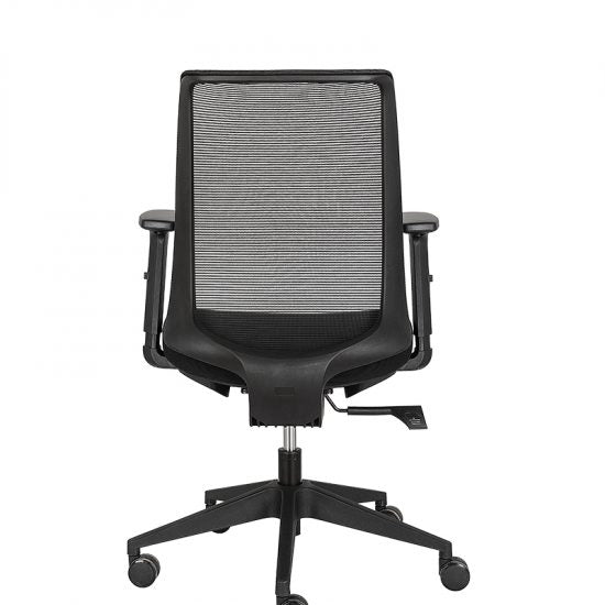Silla operativa AB-20 con respaldo de malla, vista trasera