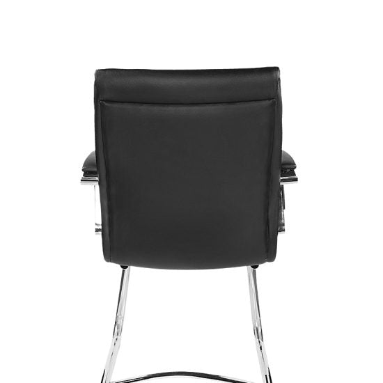 Silla visitante AB-2014 con base trineo cromada, vista trasera