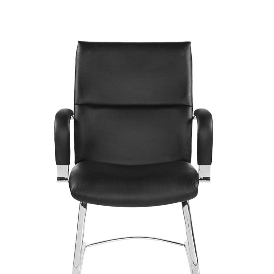 Silla visitante AB-2014 con base trineo cromada, vista frontal