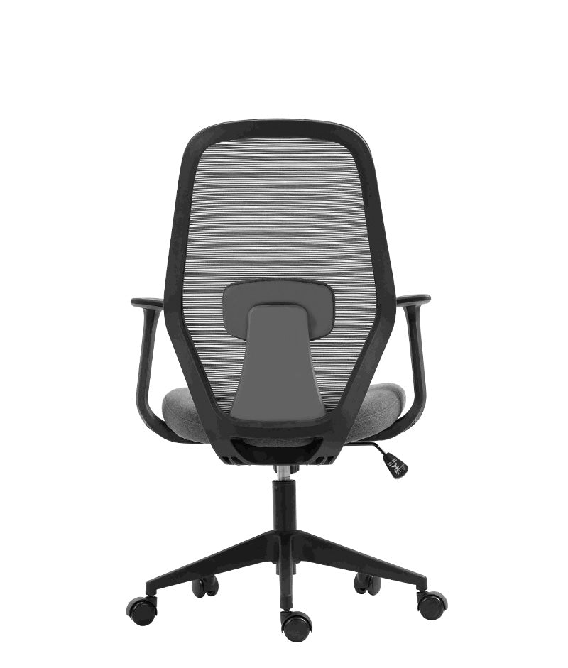 Silla Semiejecutiva AC-20 | Malla Lino Amarillo y Marco Gris