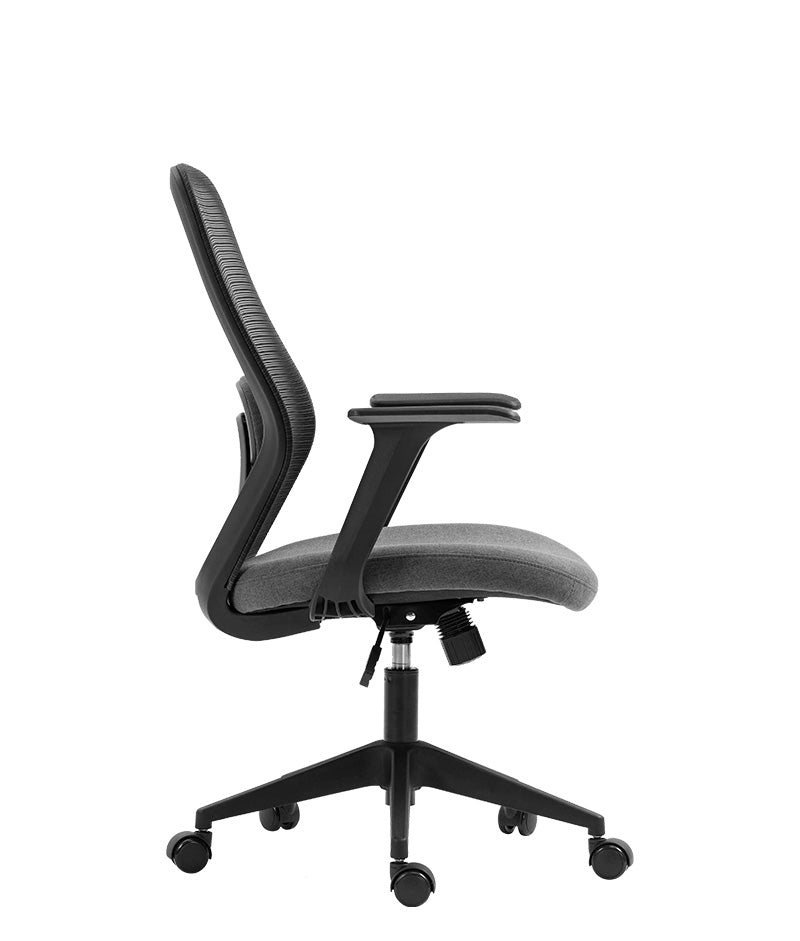 Silla Semiejecutiva AC-20 | Malla Lino Amarillo y Marco Gris