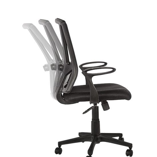 Silla operativa Break-S con respaldo de malla, movimientos y ajustes