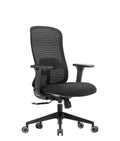 Silla semiejecutiva CH-006S con respaldo de malla, vista tres cuartos