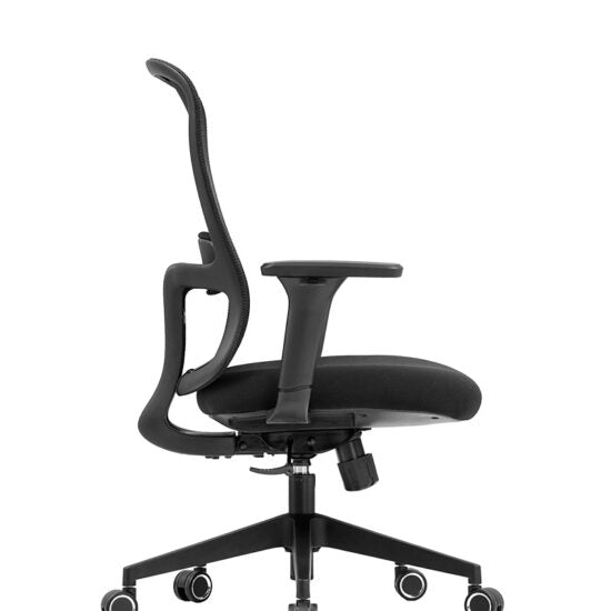 Silla semiejecutiva CH-006S con respaldo de malla, vista lateral