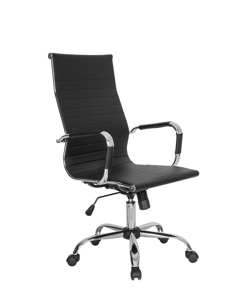 Silla Ejecutiva GA-002A | Vinil Bicolor y Base Cromo