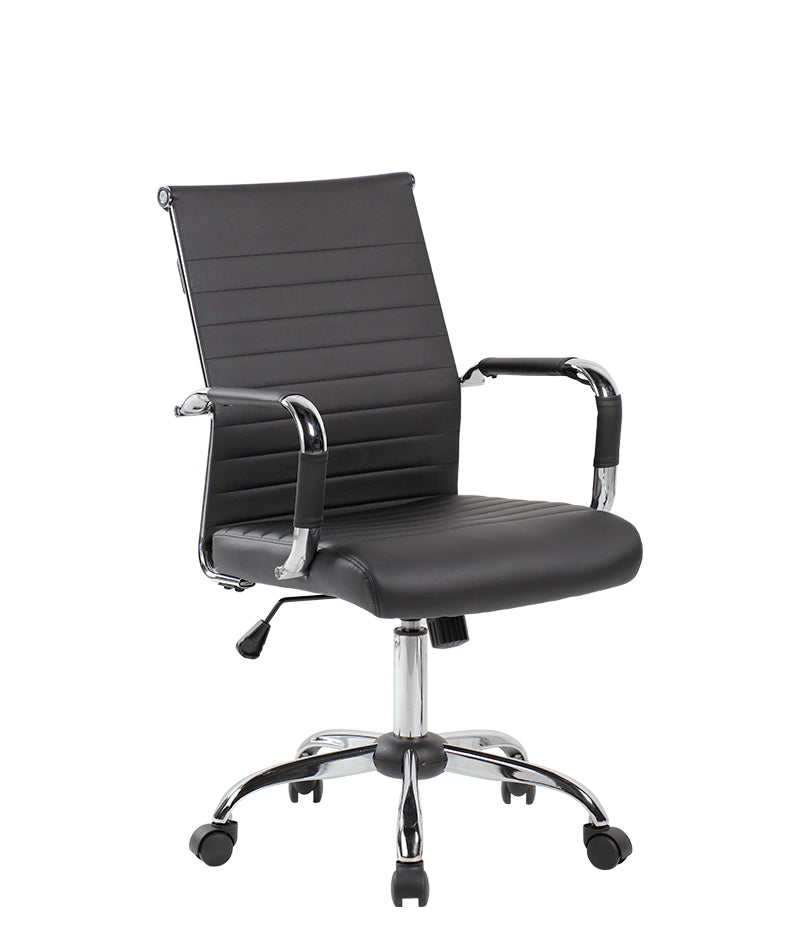 Silla Ejecutiva GA-003 | Respaldo Medio Base Cromada