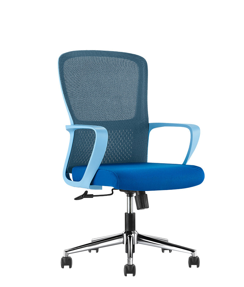 Silla Semiejecutiva LK-20 | Respaldo Malla y Base Cromada 24"