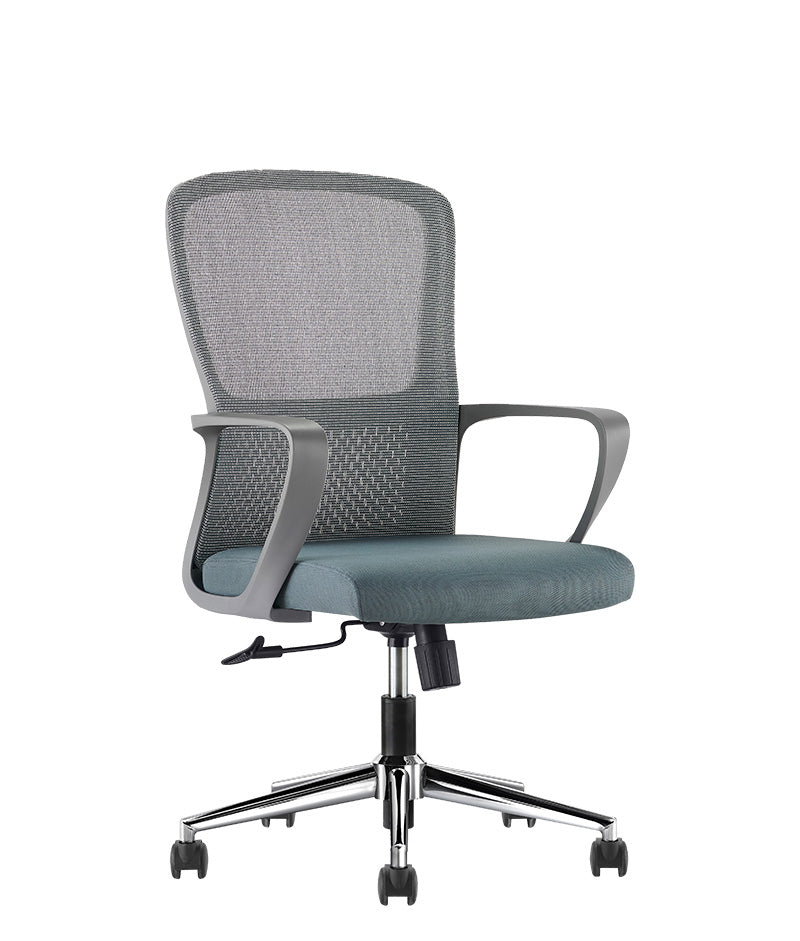 Silla Semiejecutiva LK-20 | Respaldo Malla y Base Cromada 24"