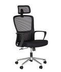 Silla Ejecutiva LK-20E | Cabecera Ajustable y Base Cromada