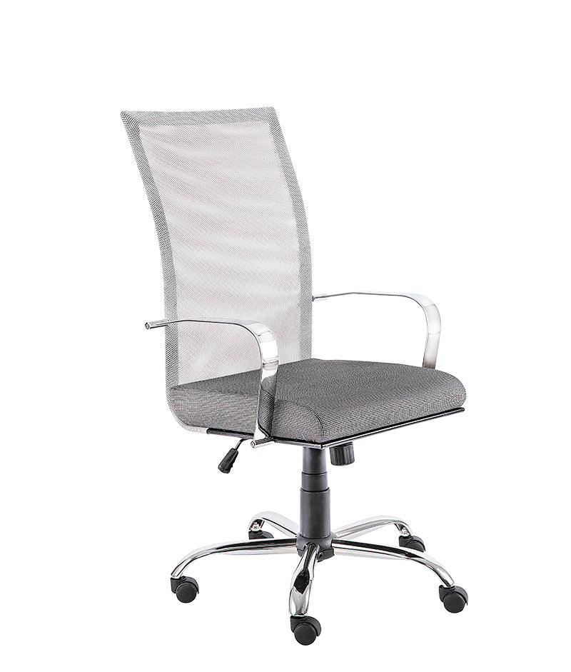 Silla Ejecutiva M-150 | Respaldo Malla Alto Base Cromada