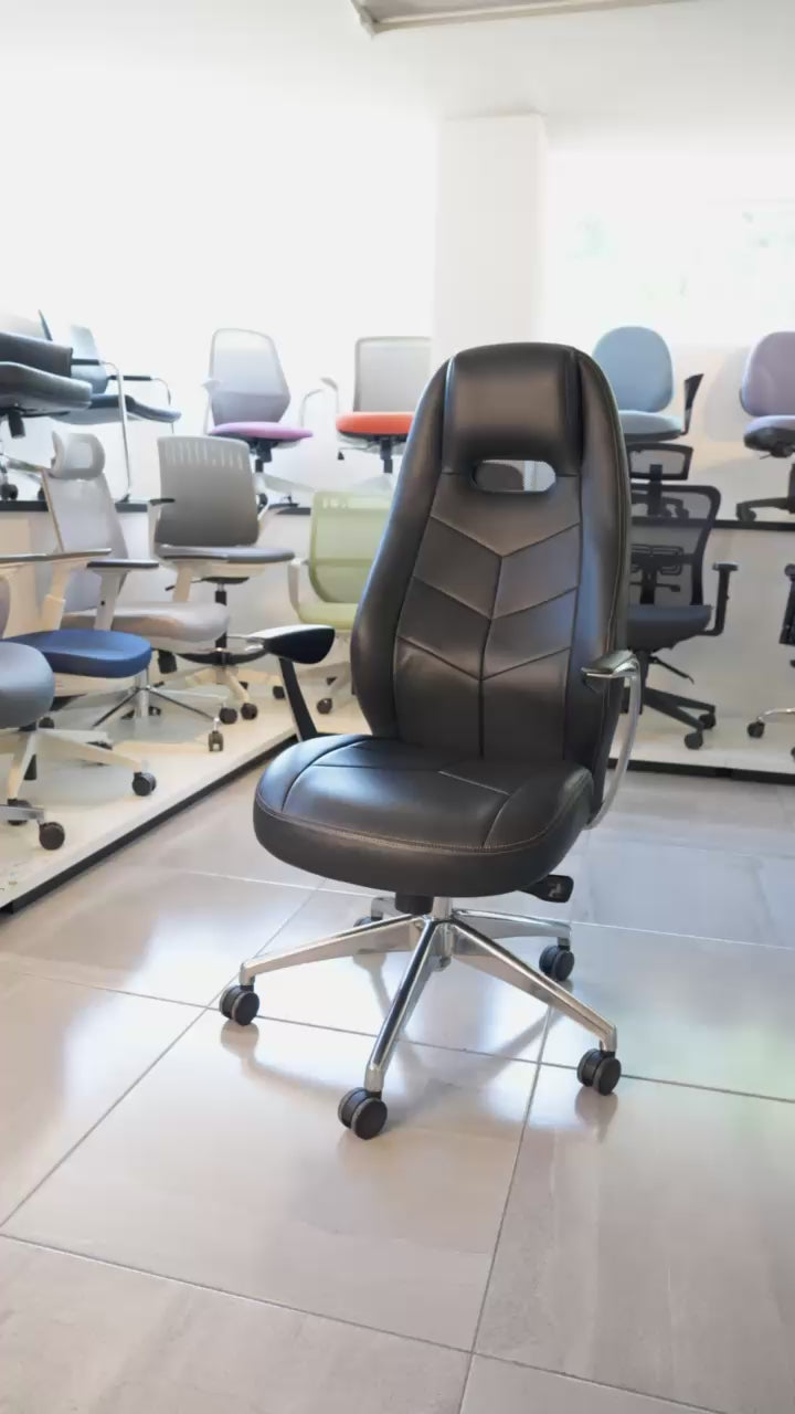 Silla Directiva Alfusen | Aluminio Pulido y Mecanismo Synchro