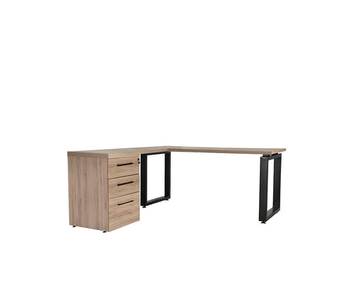 Escritorio en L Stol LC 160x160 | Melamina 28mm con Archivero